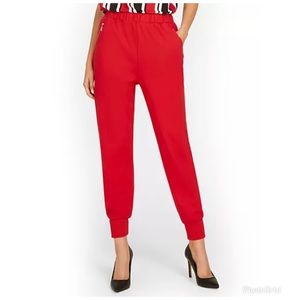 Express red high rise joggers